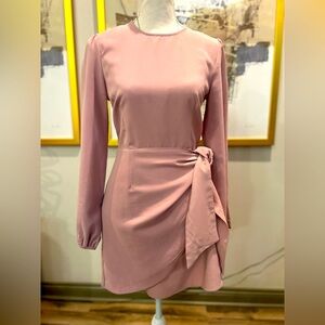 LULU’s NWOT wrap dress, back zipper, lined skirt.